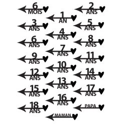 Abricotine Marqueurs De Temps Autocollants Coeur