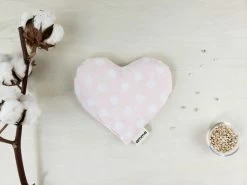 Amma Thérapie Coussin Réconfort Cœur -Picoté Rose Et Blanc