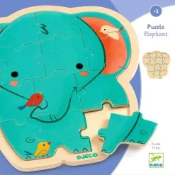 Djeco Puzzle En Bois - Éléphant
