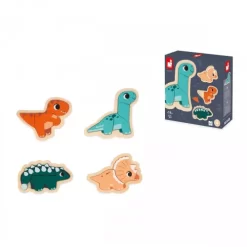Janod Puzzle évolutif En Bois - Dino -Enfant Périphériques Magasin janod puzzle evolutif en bois dino 4