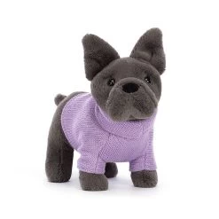Jellycat Peluche Frenchie Tricot Mauve -Enfant Périphériques Magasin jellycat peluche frenchie tricot mauve 1