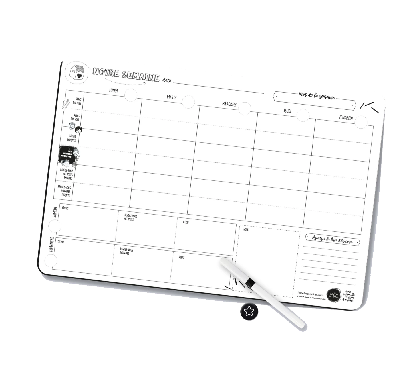 Les Belles Combines Planificateur Familial Hebdomadaire 5 Les Belles Combines Planificateur Familial Hebdomadaire – Image 3