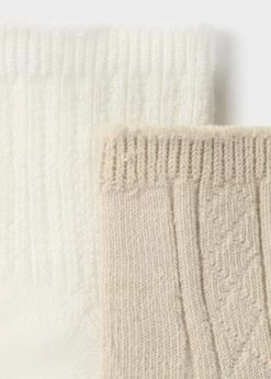 Mayoral Chaussettes Pour Bébé Ensemble De 2 Beige
