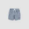 Miles Short Navy Gingham Bébé -Enfant Périphériques Magasin miles short navy gingham bebe