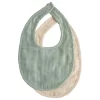 Mushie Bavoir Muslin Roman Green/Fog -Enfant Périphériques Magasin mushie bavoir muslin roman green fog