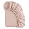 Mushie Drap Contour De Bassinette En Coton Extensible Blush