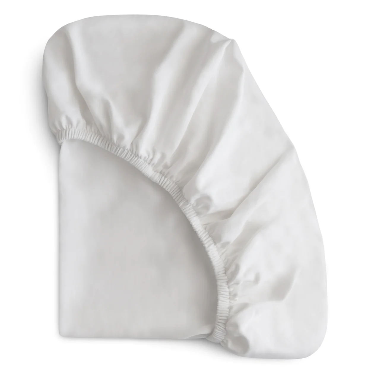 Mushie Drap Contour De Bassinette En Coton Extensible White 5 Mushie Drap Contour De Bassinette En Coton Extensible White – Image 3