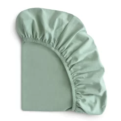 Mushie Drap Contour De Bassinette En Cotton Extensible Roman Green