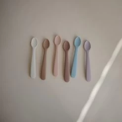 Mushie Ensemble De 2 Cuillères En Silicone Ivory