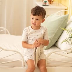 Petit Lem Pyjama D'été Côtelé Palmiers -Enfant Périphériques Magasin petit lem pyjama dete cotele palmiers 2