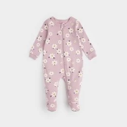 Petit Lem Pyjama Une Pièce Marguerites Mauves -Enfant Périphériques Magasin petit lem pyjama une piece marguerites mauves 2