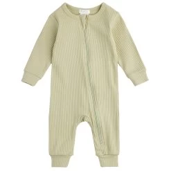 Petit Lem Romper En Tricot Côtelé Vert Lime