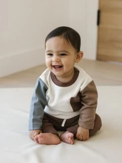 Quincy Mae Chandail à Manches Longues Colorblock