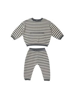 Quincy Mae Ensemble GaufréNavy Stripe -Enfant Périphériques Magasin quincy mae ensemble gaufre navy stripe 2