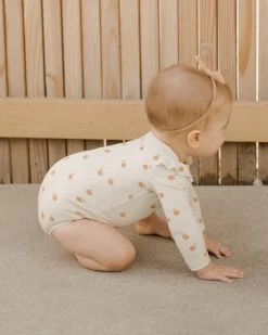 Quincy Mae Maillot Une Pièce Manches Longues Oranges