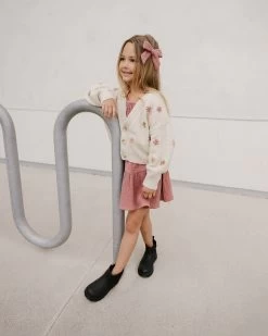 Rylee + Cru Cardigan Boxy Fall Flowers