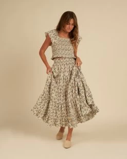 Rylee + Cru Jupe Maxi Blue Disty Femme