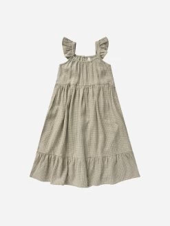 Rylee + Cru Robe Abbie Sauge Gingham -Enfant Périphériques Magasin rylee cru robe abbie sauge gingham 3