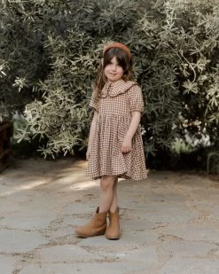 Rylee + Cru Robe Camille Gingham Brown -Enfant Périphériques Magasin rylee cru robe camille gingham brown 2